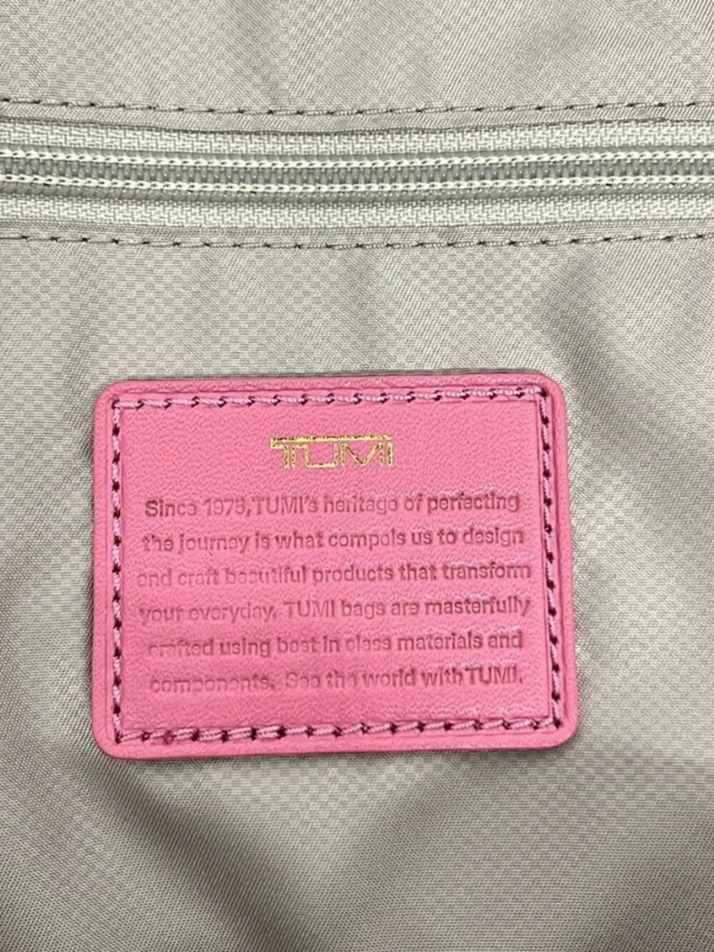 TUMI 196302POM Light Pink Pink Nylon Leather Backpack